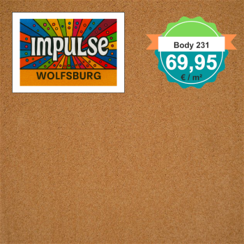 Girloon Body Teppichboden rotgold – Draufsicht